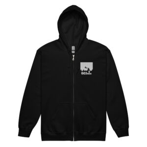 Zip-Up 603Mods Light Hoodie -  Logo Front w large back Logo